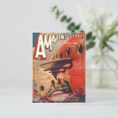 Sci Fi boekomslag Robot World 1936 Briefkaart (Staand voorkant)