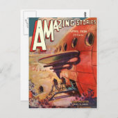 Sci Fi boekomslag Robot World 1936 Briefkaart (Voorkant / Achterkant)