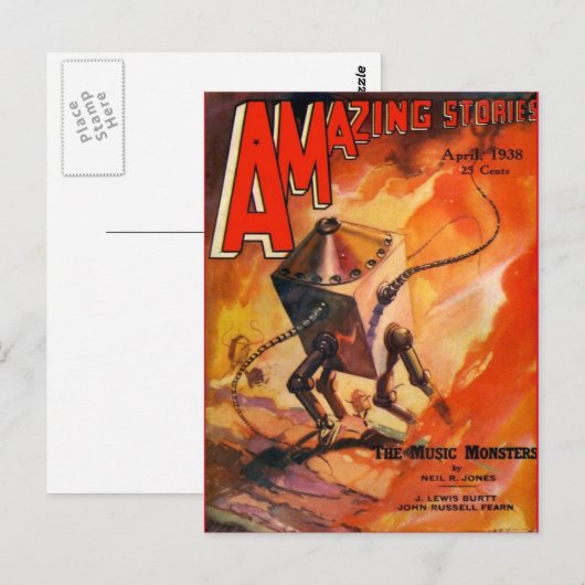  Sci Fi boekomslag Robots 1938 Briefkaart (Voorkant / Achterkant)