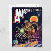 Sci Fi boekomslag Ruimtevaartschepsels Briefkaart (Voorkant / Achterkant)