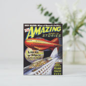  Sci Fi boekomslag van de ruimtevaarttechniek Briefkaart (Staand voorkant)