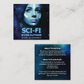 Sci-fi Book Author Square Visitekaartje Space Sci- (Voorkant / Achterkant)