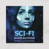 Sci-fi Book Author Square Visitekaartje Space Sci- (Voorkant)