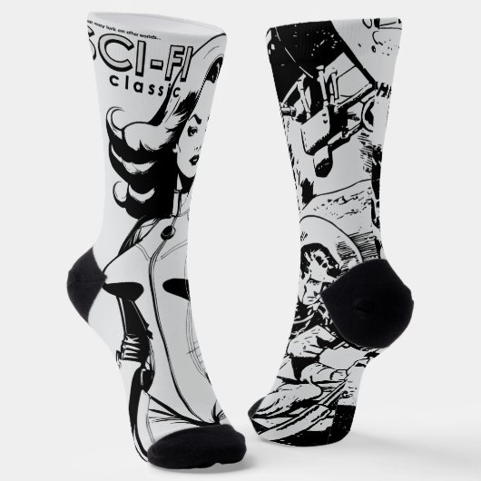 SCI-FI Classic Lite Grey Socks Sokken (Gebogen)