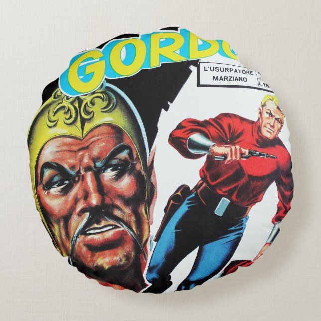  Sci-Fi Comic Book Rond Kussen (Achterkant)