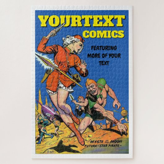  Sci-Fi Comics Hoesje Art Woman Sjabloon Legpuzzel (Verticaal)