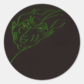 Sci-fi Creature   Ronde Sticker (Voorkant)