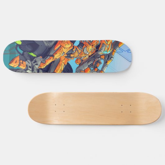 Sci-Fi Cyber Biker Trooper Persoonlijk Skateboard (Horizontaal)