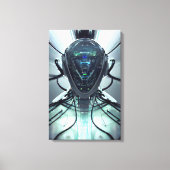 Sci-Fi Cyber Droid Fighter Pilot Canvas Afdruk (Voorkant)