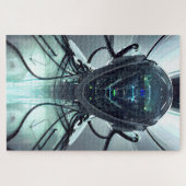 Sci-Fi Cyber Droid Fighter Pilot Legpuzzel (Horizontaal)