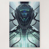 Sci-Fi Cyber Droid Fighter Pilot Legpuzzel (Verticaal)