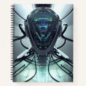 Sci-Fi Cyber Droid Fighter Pilot Notitieboek (Voorkant)