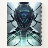 Sci-Fi Cyber Droid Fighter Pilot Notitieboek (Achterkant)