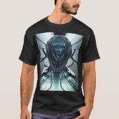 Sci-Fi Cyber Droid Fighter Pilot T-shirt (Voorkant)
