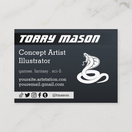 Sci Fi Cyberpunk Droid Visitekaartje (Achterkant)