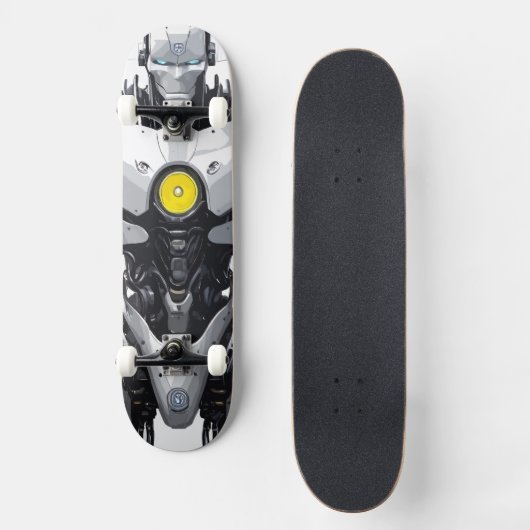 Sci-Fi Cyborg Android Mecha Comic Art Persoonlijk Skateboard (Voorkant)