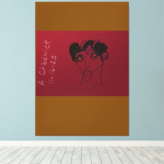 Sci-fi Demon Hunter Countess Canvas Afdruk (Insitu (Houten vloer))