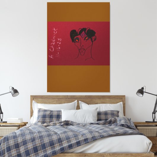 Sci-fi Demon Hunter Countess  Canvas Afdruk (Insitu (Slaapkamer))