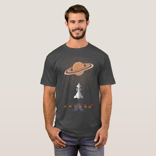 Sci Fi Destination Saturn T-shirt (Voorkant volledig)