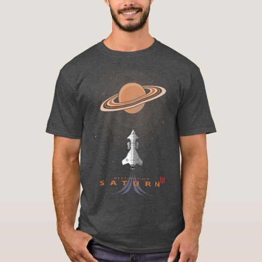Sci Fi Destination Saturn T-shirt (Voorkant)