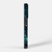 Sci-Fi elektronisch donker patroon iPhone Hoesje (Rechterkant)
