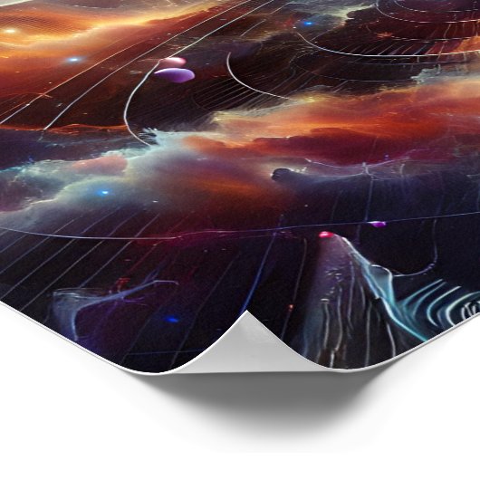 Sci-fi Energy Of Sine And Radio Waves Poster (Hoek)