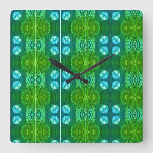 Sci-Fi - fantasie buitenaardse ruimtewerelden Vierkante Klok (Voorkant)