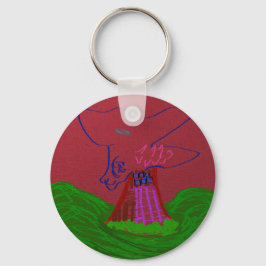 Sci-fi Fantasy Creature Landscape Keychain