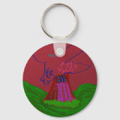 Sci-fi Fantasy Creature Landscape Keychain (Achterkant)