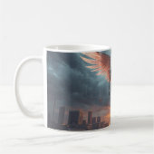 Sci-Fi Fantasy Cyberpunk Mug. Sentinel of Crimson Koffiemok (Links)