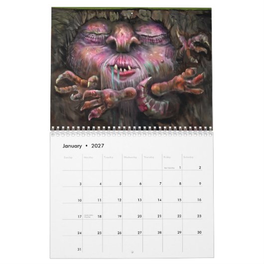 Sci-Fi / Fantasy Kalender (Jan 2027)