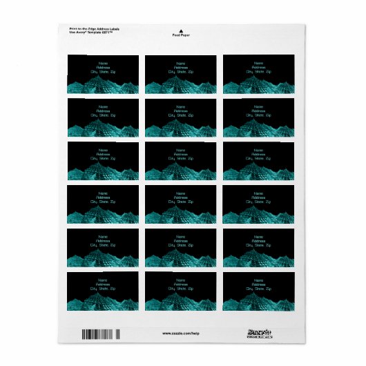 Sci Fi fantasy landschap Etiket (Full Sheet)