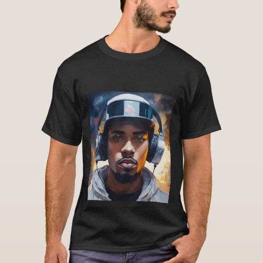 Sci-fi fantasy witte rapper T-Shirt (Voorkant)