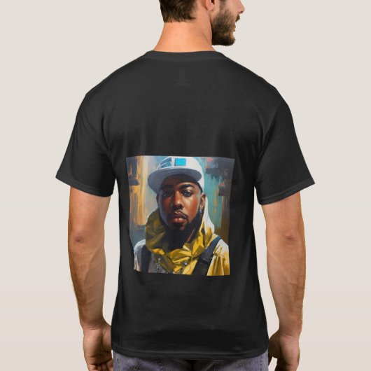 Sci-fi fantasy witte rapper T-Shirt (Achterkant)