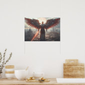 Sci-Fi-fantasykunst: Kolossus van de Laatste Horiz Poster (Keuken)