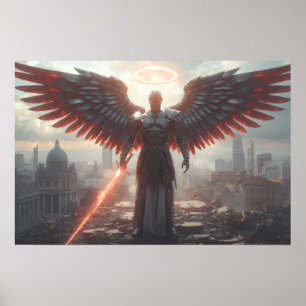 Sci-Fi-fantasykunst: Kolossus van de Laatste Horiz Poster