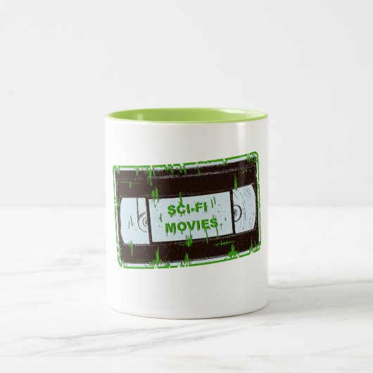 Sci - Fi-films groen Tweekleurige Koffiemok (Center)