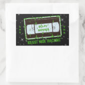 Sci Fi-films video Cassette aanpassen Uw Volgen Rechthoekige Sticker (Tas)