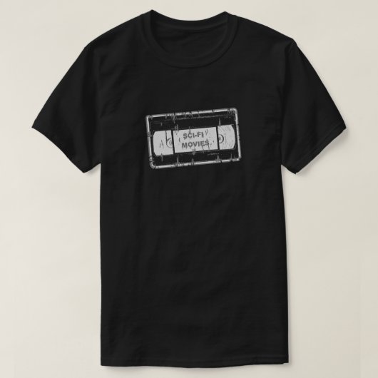 Sci-Fi-films - Video-cassette T-shirt (Design voorkant)