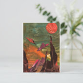 Sci-Fi "Fire Birds"-buitenaardse levensvormen tijd Briefkaart (Staand voorkant)