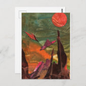 Sci-Fi "Fire Birds"-buitenaardse levensvormen tijd Briefkaart (Voorkant / Achterkant)