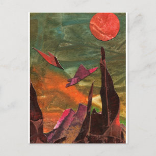 Sci-Fi "Fire Birds"-buitenaardse levensvormen tijd Briefkaart