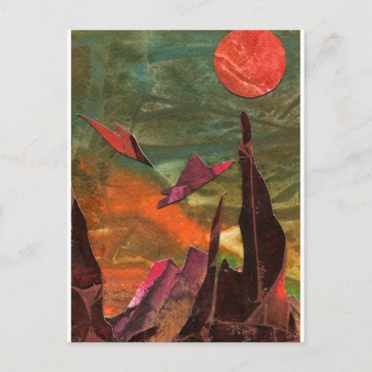 Sci-Fi "Fire Birds"-buitenaardse levensvormen tijd Briefkaart (Voorkant)