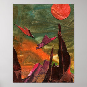 Sci-Fi "Fire Birds"-buitenaardse levensvormen tijd Poster