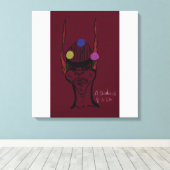 Sci-fi Futuristic Traveler Stretched Canvas Print (Insitu (Houten vloer))