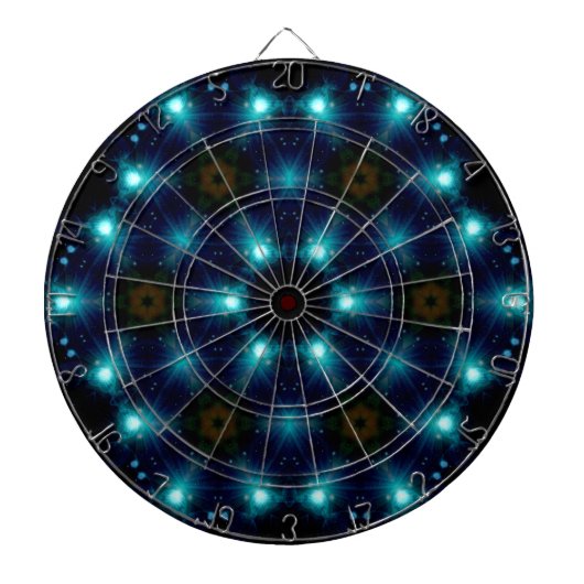 Sci-Fi Galaxy Blue Light abstract art 3 Dartbord (Voorkant)