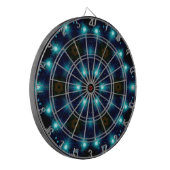 Sci-Fi Galaxy Blue Light abstract art 3 Dartbord (Voorkant Links)