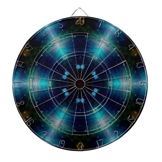 Sci-Fi Galaxy Blue Light abstract art 4 Dartbord (Voorkant)