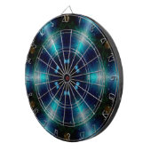 Sci-Fi Galaxy Blue Light abstract art 4 Dartbord (Voorkant Rechts)