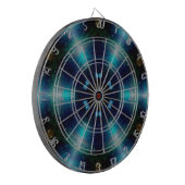 Sci-Fi Galaxy Blue Light abstract art 4 Dartbord (Voorkant Links)